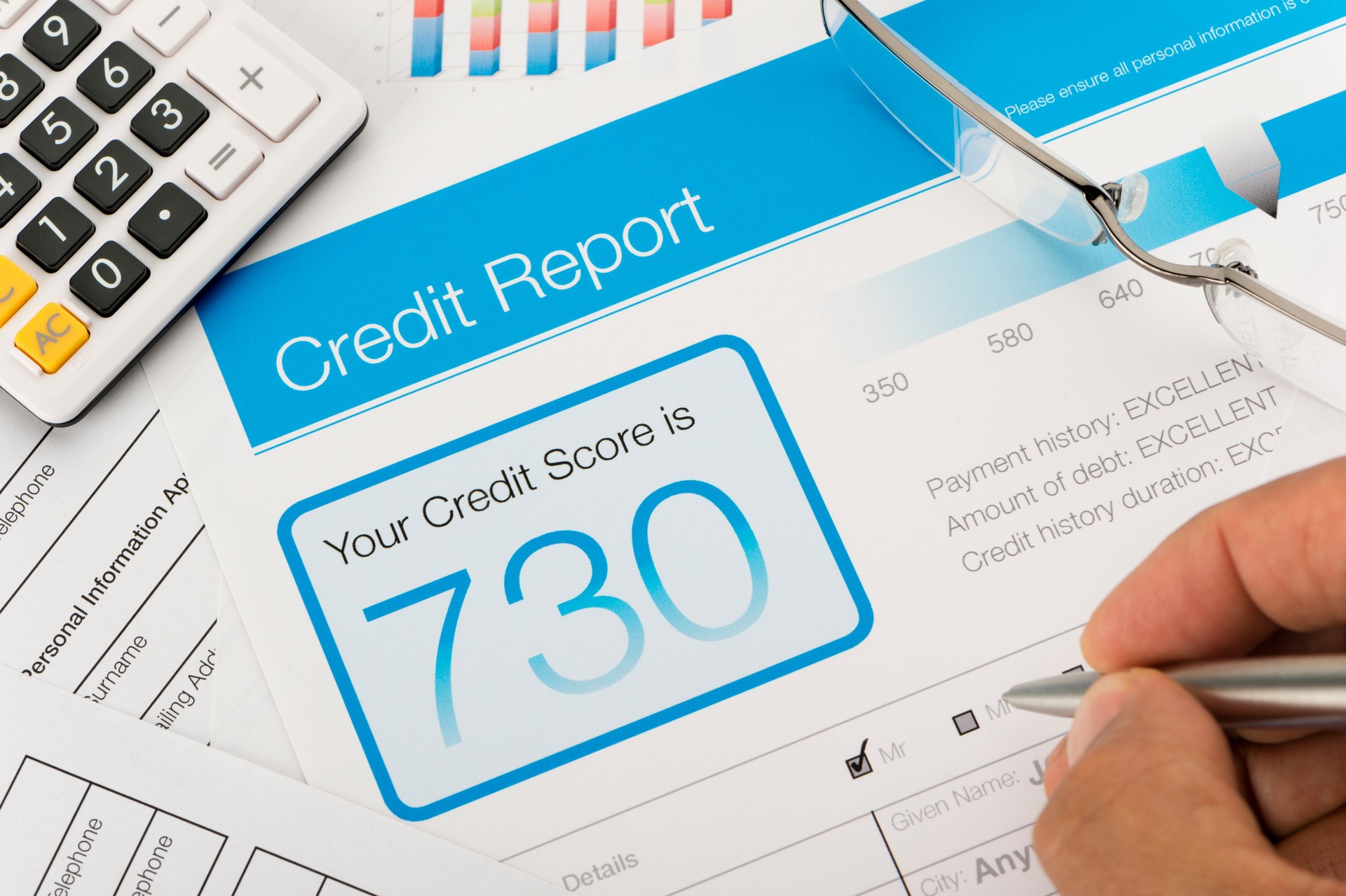 Credit report with score